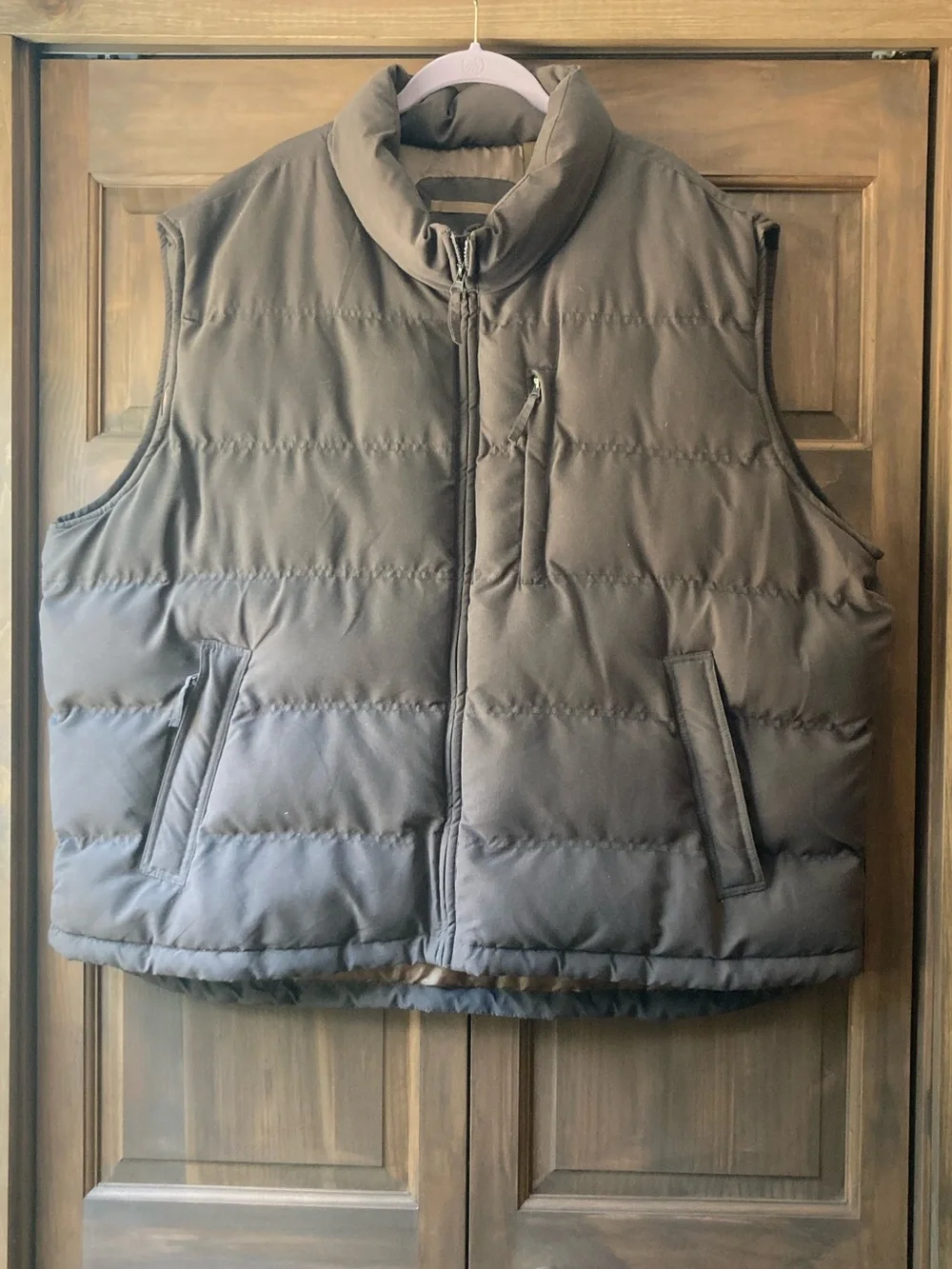St. John’s Bay Mens Brown Zip-up Puffer Vest 3X